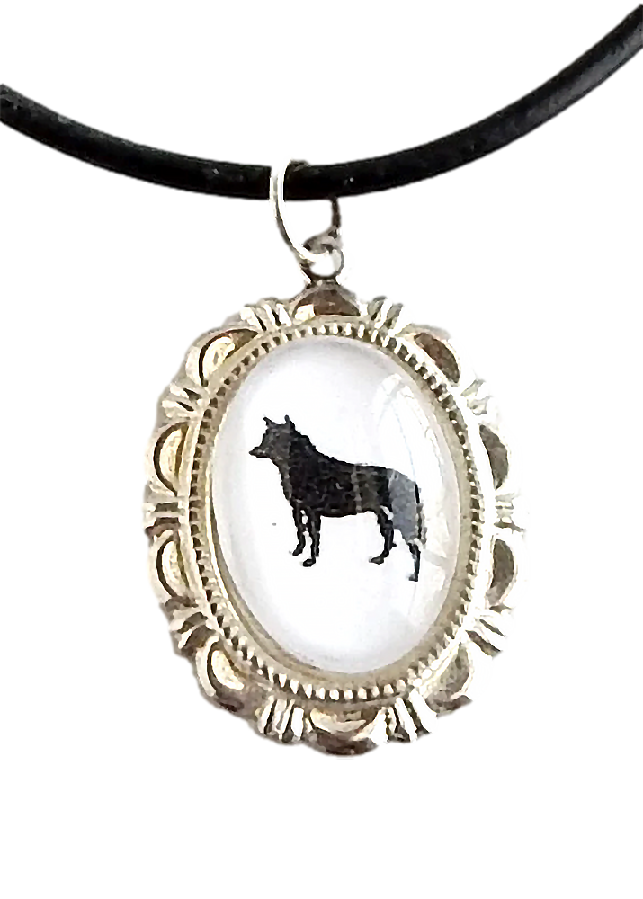 Australian Cattle Dog Cameo Necklace Handmade Gifts
