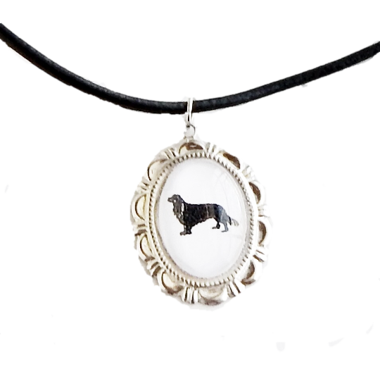 Cavalier King Charles Spaniel Dog Cameo Necklace Handmade Gifts