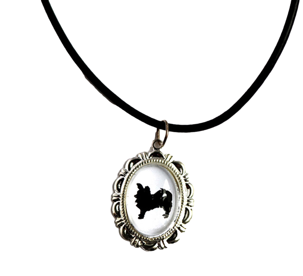 Long Haired Chihuahua Cameo Necklace Handmade Gifts