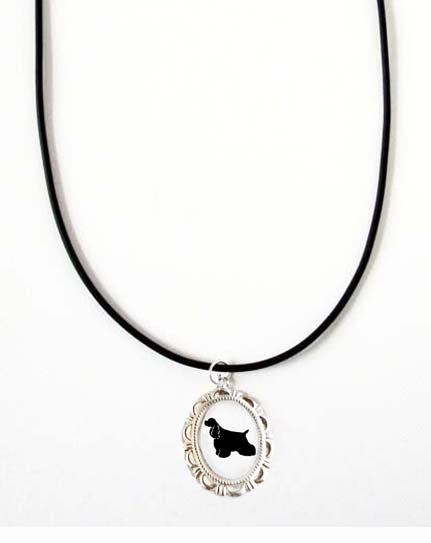Cocker Spaniel Dog Cameo Necklace Handmade Gifts