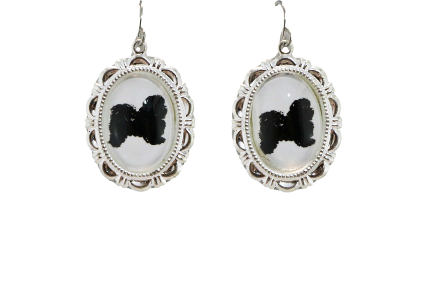Havanese Dog Earrings Cameo Pierced Handmade Gifts