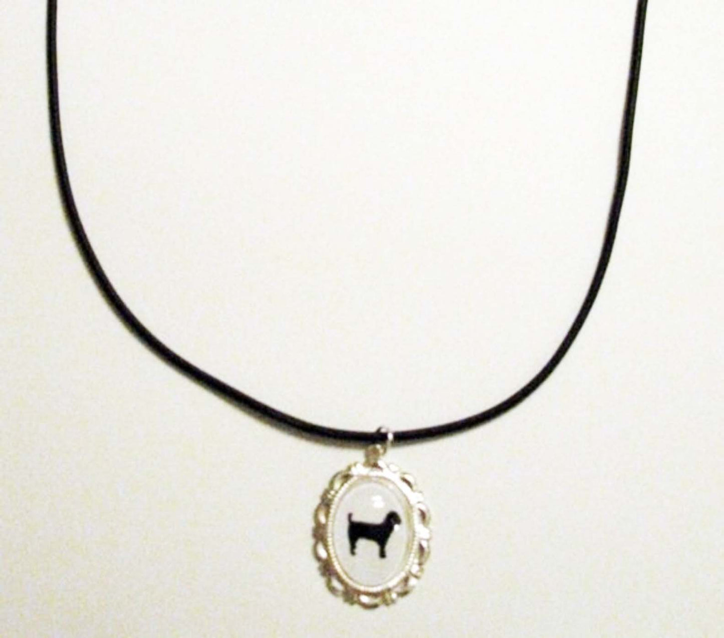 Miniature Poodle Dog Cameo Necklace Handmade Gifts