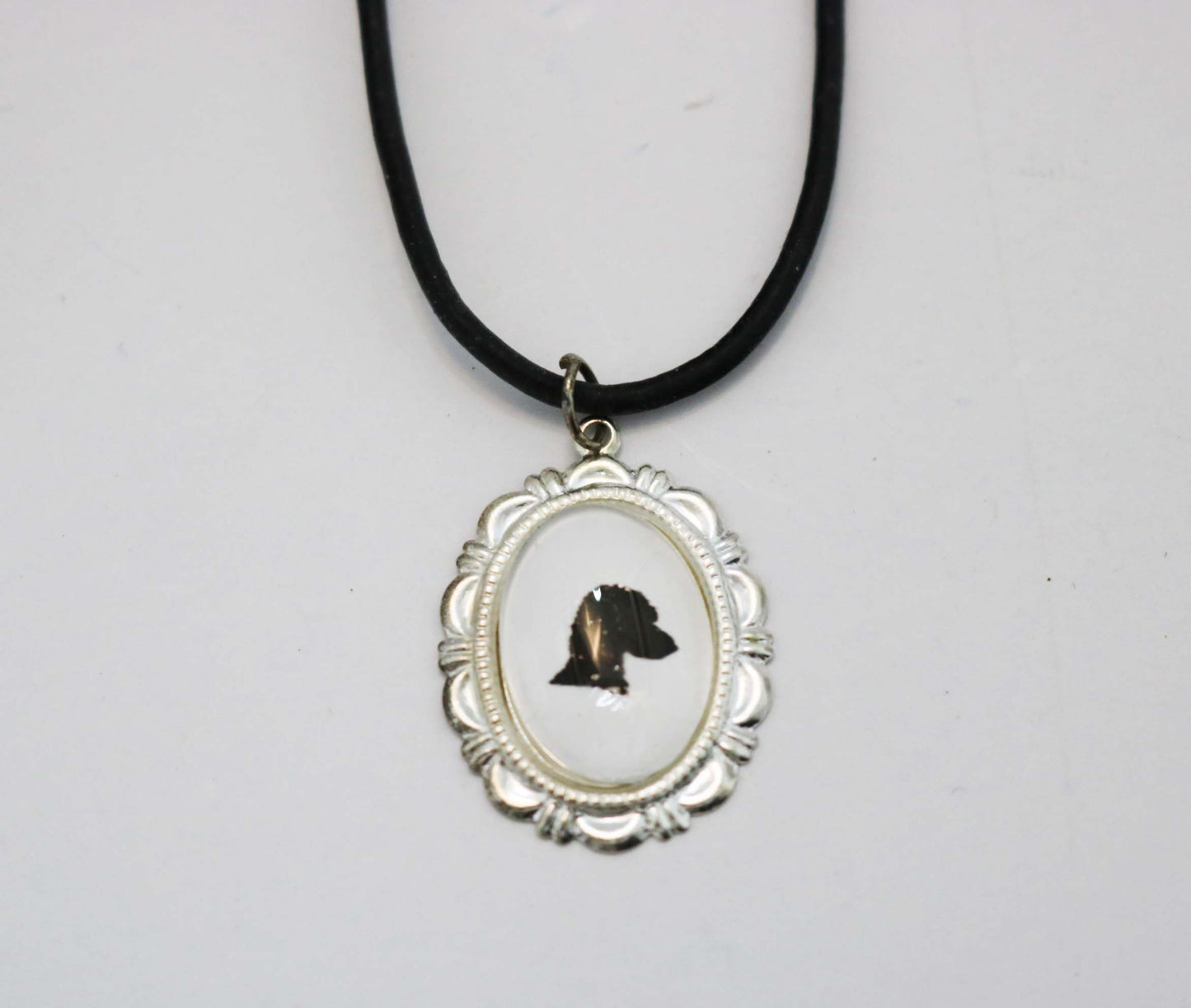 Poodle Head Dog Cameo Necklace Handmade Gifts