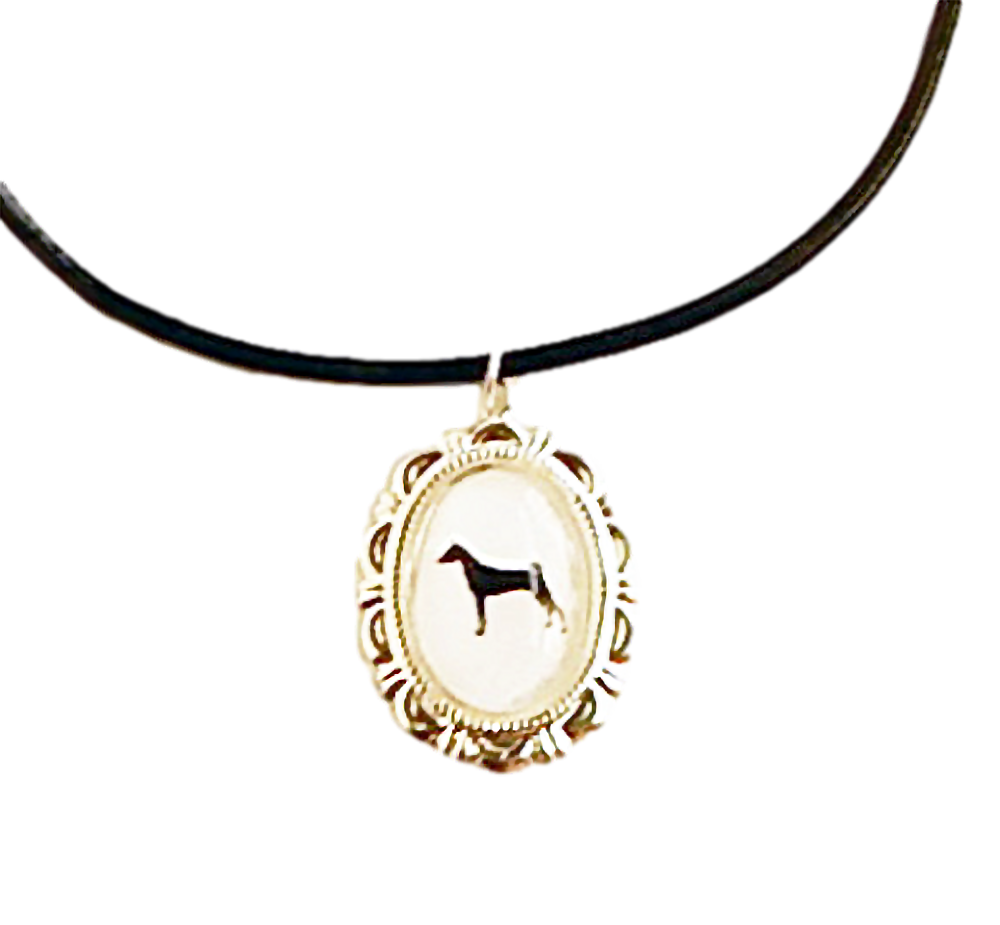 Basenji Dog Cameo Necklace Handmade Gifts