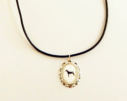 Basenji Dog Cameo Necklace Handmade Gifts