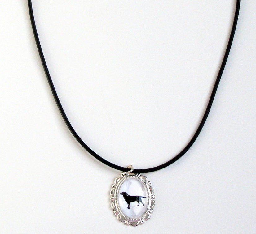 Labrador Retriever Dog Cameo Necklace Handmade Gifts