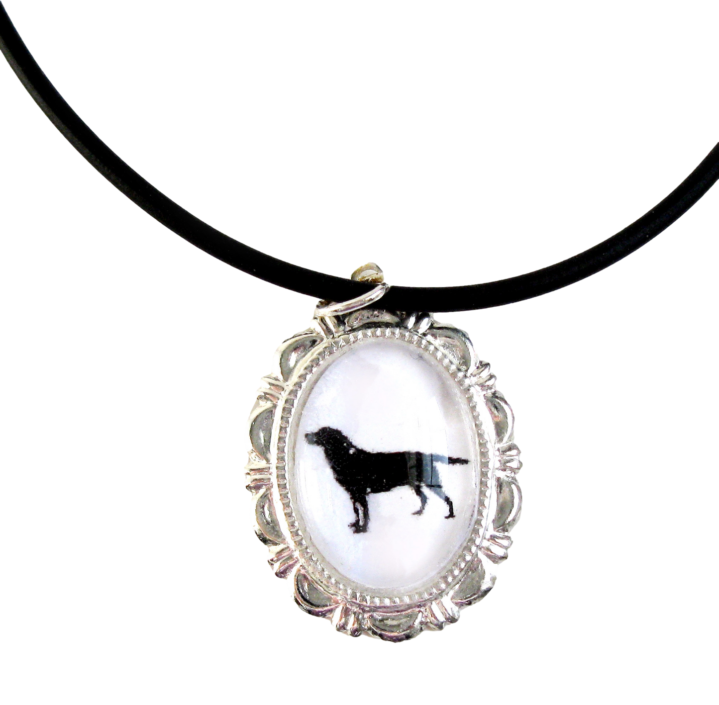 Labrador Retriever Dog Cameo Necklace Handmade Gifts