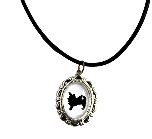 Long Haired Chihuahua Cameo Necklace Handmade Gifts