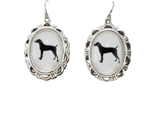 Vizsla Dog Earrings Cameo Pierced Handmade Gifts