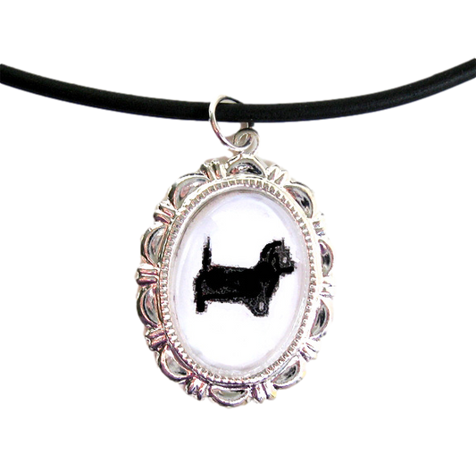 Westie Dog Cameo Necklace Handmade Gifts