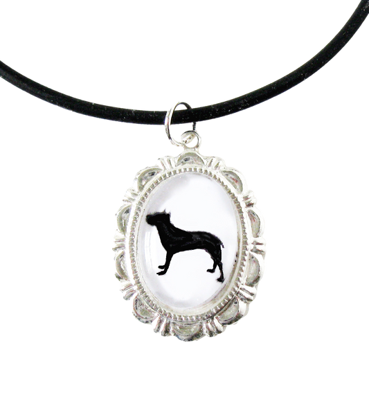 Pitbull American Staffordshire Terrier  Dog Cameo Necklace Handmade Gifts