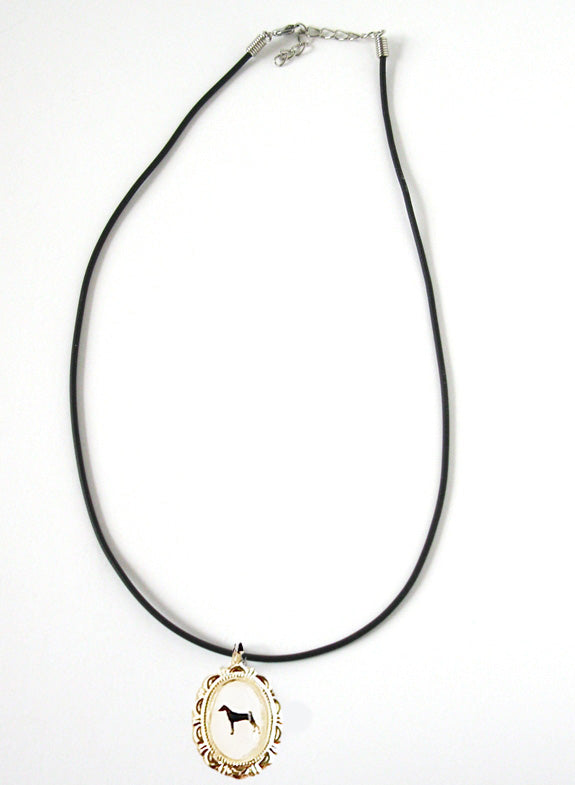 Basenji Dog Cameo Necklace Handmade Gifts