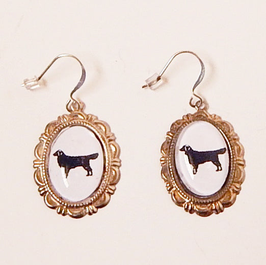 Golden Retriever Dog Earrings Cameo Handmade Gifts