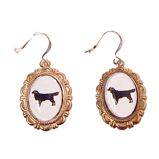 Golden Retriever Dog Earrings Cameo Handmade Gifts