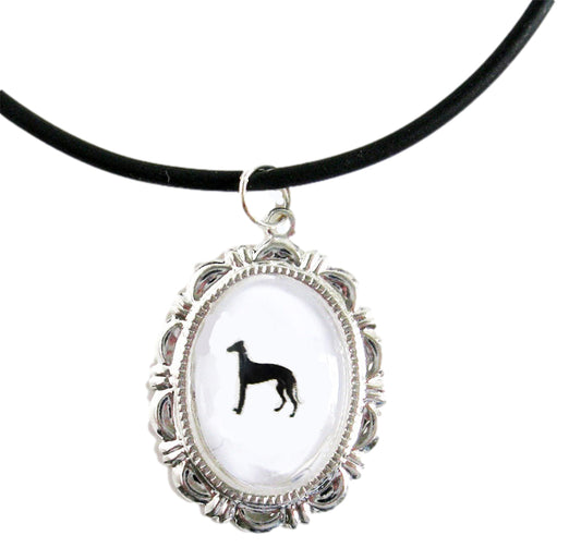Greyhound Dog Cameo Necklace Handmade Gifts