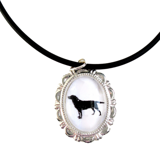 Labrador Retriever Dog Cameo Necklace Handmade Gifts