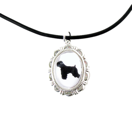 Wheaten Terrier Dog Cameo Necklace Handmade Gifts