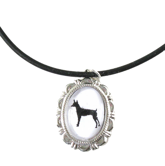 Toy Fox Terrier Dog Cameo Necklace Handmade Gifts